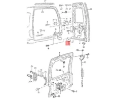VAG VW SEAT Caddy Van Inca dangtelio dangtelis Durų gaudyklė 6K9827551 Nauja originali