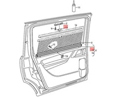 VAG VW SEAT Sharan rankenos remonto rinkinys ritininėms žaliuzėms nuo saulės originalus 7N0898920