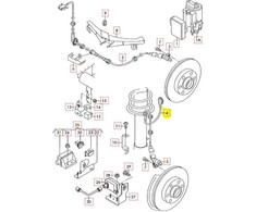 VAG VW Seat Skoda Audi Audi laidų jungtis greičio jutikliui kairėje priekyje Originali 1J0927903R