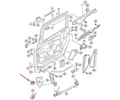VAG VW SHARAN 7N Slankio Durų Ritės Vadovas Dešinė Apdaila 7N0868640C82V NAUJA ORIGINALI
