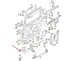 VAG VW SHARAN 7N Slankio Durų Ritės Vadovas Dešinė Apdaila 7N0868640C82V NAUJA ORIGINALI