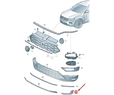 VAG VW T Roc Prime Dešinės Kampo Apdaila Originali 2GA853794GRU