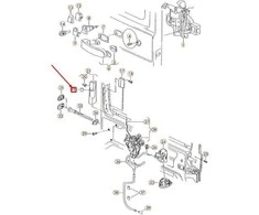 VAG VW T5 Caddy stumdomųjų durų užrakto mygtuko rankena siaura originali 7E08436139B9