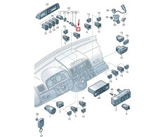 VAG VW T5 pavarų perjungimo mygtukas originalus 7E0927134AREH