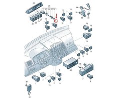 VAG VW T5 pavarų perjungimo mygtukas originalus 7E0927134AREH