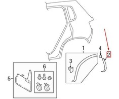 VAG VW TIGUAN 2008-2016 Ratų arkos dangtelis Apdailos detalė apatinė galinė dešinė O/S originali 5N0853818C9B9