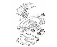VAG VW TIGUAN 5N Galinis centrinis apatinis oro ventiliatorius 5N0819203XVZ NAUJAS ORIGINALUS