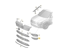 VAG VW Tiguan apdailos detalės originalios 5NA853212A9B9