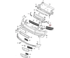 Vag Vw Touareg 2003 2007 Oro Sėklio Grotelė Juoda Originalus 7L6853666A9B9