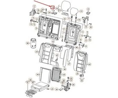 VAG VW TOUAREG 7L galinės centrinės sėdynės diržo užpildo elementas originalus 7L6885658B71N