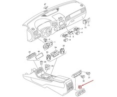 VAG VW TOUAREG 7P5 Galinis AC Valdymo Jungiklis 7P6907049P NAUJAS ORIGINALUS