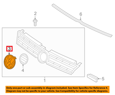 VAG VW Touareg 7P6 blizgi poliruoto chromo emblema originali 7P6853601DFOD