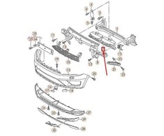 VAG VW Touareg priekinio buferio putų užpildo detalė originali 7P6807248B
