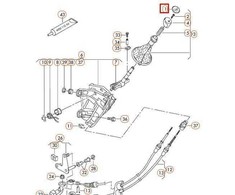 VAG VW Transporter 2010-2016 6 greičių rankinio valdymo pavarų perjungimo rankenėlės dangtelis emblema originalus 7E0711144AHB5