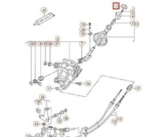 VAG VW Transporter 2010-2016 6 greičių rankinio valdymo pavarų perjungimo rankenėlės dangtelis emblema originalus 7E0711144AHB5