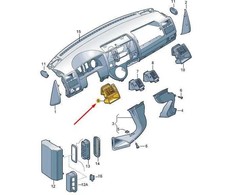 VAG VW TRANSPORTER T5 Priekinis Skydelis Kairysis Oro Ventiliacijos Angos 7E0819203FV80 NAUJA ORIGINALI