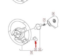 VAG VW UP! 2012-2017 m. Vairo ratlankio juodos spalvos apdailos dangtelis originalus 1S0498685AN0R