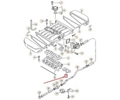 VAG VW variklio įsiurbimo kolektoriaus tarpiklis 02-04 Passat 07D129717D Originalus