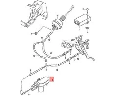 Vakuumo Siurblis VAG Volkswagen Golf Jetta 1993-1999 Originalus 701907325A