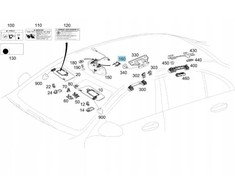 Veidro Bazės Dangtelis Mercedes Benz E200 E250 E300 2016-2019 Originalus A21381102009051