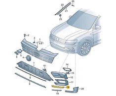 Volkswagen Tiguan Allspace BW 2018 Apdaila Gruntuota VAG Originalus 5NN853101CGRU