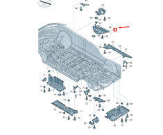 Volkswagen Transporter Kombi Bagažinės Dėklas VAG Originalus 7E0825205G