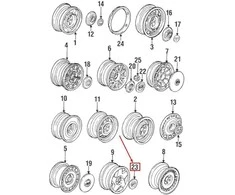 "Volvo" 740 745 760 760 850 940 960 C70 S70 S90 V70 V9 Ratų dangtis originalus 1343663