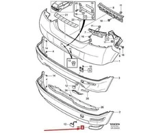 VOLVO C30 galinio bamperio dešinysis atšvaitas Originalus 31213993