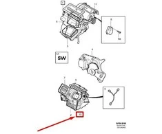 VOLVO C30 HVAC garintuvo temperatūros jungiklis 30665322 NAUJAS ORIGINALUS