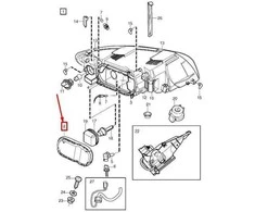 VOLVO C30 Kairės priekinės lempos galinis dangtelis 31294541 NAUJAS ORIGINALUS