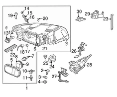 VOLVO C30 kairiojo priekinio žibinto laikiklio spyruoklė Originali 30655964