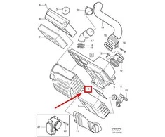 VOLVO C30 oro filtro korpuso tarpinė originali 30637445