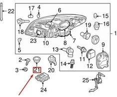 VOLVO C30 priekinio žibinto įvorė Originali 31323025