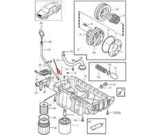 "Volvo C30 S40 V50 XC60 XC70" variklio alyvos matuoklio vamzdelio sandarinimo žiedas originalus 30637865
