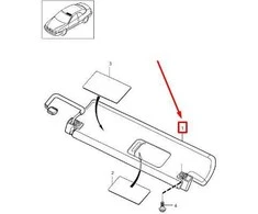Volvo C70 1998-2004 Vairuotojo kairysis skydelis nuo saulės pilkos spalvos 30673356 Originalus