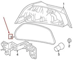 VOLVO C70 MK2 galinio žibinto tarpiklis 30787941 NAUJAS GENUINALUS