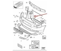 VOLVO C70 MK2 Priekinis Bamperis Apatinė Grotelė 8620357 NAUJA ORIGINALI