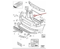 VOLVO C70 MK2 Priekinis Bamperis Apatinė Grotelė 8620357 NAUJA ORIGINALI