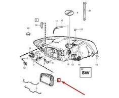 VOLVO S40 MK2 Dešinės priekinės žibinto galinis dangtelis 30796944 NAUJAS ORIGINALUS