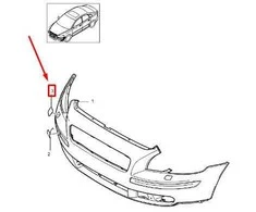 VOLVO S40 MK2 dešinės pusės priekinio žibinto ploviklio dangtelis originalus 39991799