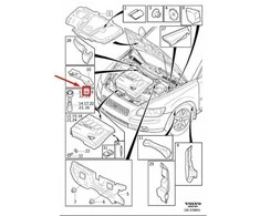 VOLVO S40 MK2 Variklio Dangčio Guminis Padas 31293164 NAUJAS ORIGINALUS