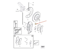 VOLVO S60 II priekinis dešinysis stabdžių diskas Originalus 31454287
