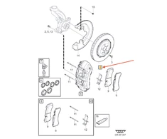 VOLVO S60 II priekinis kairės pusės stabdžių diskas Originalus 31454286
