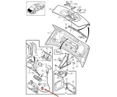 VOLVO S60 MK1 Bagažo užrakto komplektas 31253052 NAUJAS ORIGINALUS