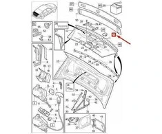 "Volvo S60 MK1" galinio bagažinės dangčio kištukas Originalus 30634231