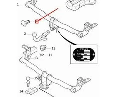 VOLVO S60 MK1 galinio bamperio dangtis Vilkimo įtaisas Originalus 30660383