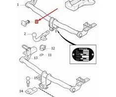 VOLVO S60 MK1 galinio bamperio dangtis Vilkimo įtaisas Originalus 30660383