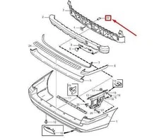 VOLVO S60 MK1 galinio bamperio detalių fiksavimo veržlė originali 985976