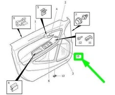 VOLVO S60 MK2 Priekinės Dešinės Durų Jungiklio Apdailos Panele 39824971 NAUJA ORIGINALI