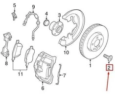 VOLVO S60 MK2 priekinio rato stabdžių flanšo varžtas 30741260 NAUJAS GENUINALUS